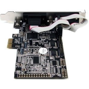 StarTech.com 4 Port Native PCI Express RS232 Serial Adapter Card with 16550 UART - 1 Pack - Dual-profile Plug-in Card - PCI Express x1 - PC - 4 x Number of Serial Ports External IM2902519