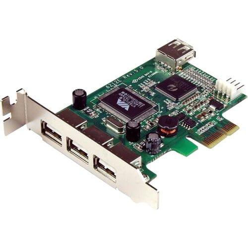 StarTech.com 4-port PCI Express LP USB Adapter Card - PCI Express - Plug-in Card - 4 USB Port(s) - 4 USB 2.0 Port(s) - PC, Mac IM2902521