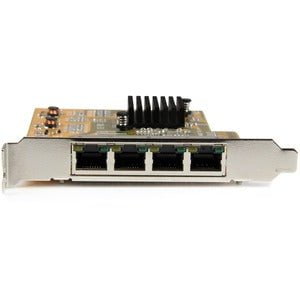 StarTech.com 4-Port PCIe Gigabit Network Adapter Card - PCI Express x4 - 250 MB/s Data Transfer Rate - Realtek RTL8111G - 4 Port(s) - 4 - Twisted Pair - 10/100/1000Base-T - Plug-in Card - TAA Compliant IM3072298