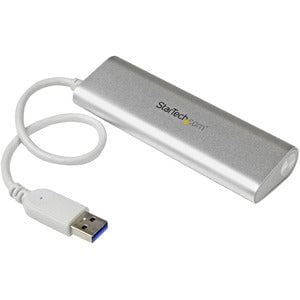 StarTech.com 4 Port Portable USB 3.0 Hub with Built-in Cable - 5Gbps - Aluminum and Compact USB Hub - USB - External - 4 USB Port(s) - 4 USB 3.0 Port(s) IM3116954