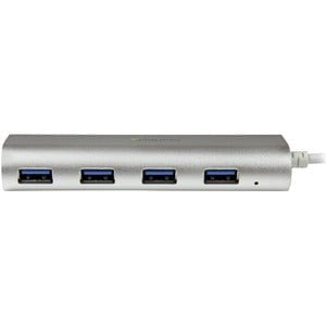StarTech.com 4 Port Portable USB 3.0 Hub with Built-in Cable - 5Gbps - Aluminum and Compact USB Hub - USB - External - 4 USB Port(s) - 4 USB 3.0 Port(s) IM3116954