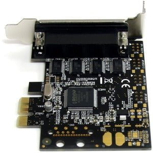StarTech.com 4 Port RS232 PCI Express Serial Card w/ Breakout Cable - PCI Express x1 - 4 x DB-9 RS-232 - Serial, Via Cable - Plug-in Card - TAA Compliant IM1722040