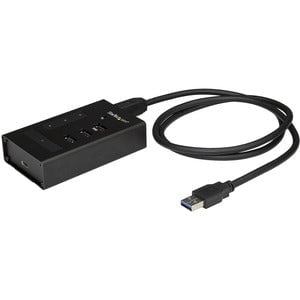 StarTech.com 4 Port USB 3.0 Hub - 1x USB-C & 3x USB-A - Mountable Metal USB Type-A Hub - 5Gbps USB 3.2 Gen 1 - Self Powered - BC 1.2 - 4-Port USB 3.0 hub - USB Type-A laptop/desktop to 3x USB-A (1x BC 1.2) and 1x USB-C - SuperSpeed 5Gbps USB 3.1/3.2 Gen 1 IM3967149