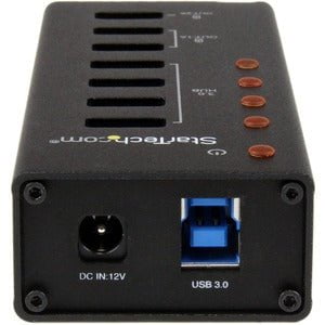 StarTech.com 4 Port USB 3.0 Hub plus 3 Dedicated USB Charging Ports (2 x 1A & 1 x 2A) - 5Gbps - Wall Mountable Metal Enclosure - USB - External - 7 USB Port(s) - 4 USB 3.0 Port(s) - PC, Mac IM2561435