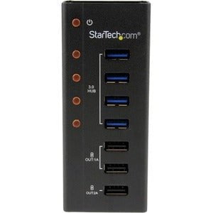 StarTech.com 4 Port USB 3.0 Hub plus 3 Dedicated USB Charging Ports (2 x 1A & 1 x 2A) - 5Gbps - Wall Mountable Metal Enclosure - USB - External - 7 USB Port(s) - 4 USB 3.0 Port(s) - PC, Mac IM2561435