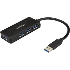 StarTech.com 4 Port USB 3.0 Hub SuperSpeed 5Gbps w/ Fast Charge - Portable USB 3.2 Gen 1 (5Gbps) Type-A Laptop/Desktop Hub - USB Bus/Self Powered - USB - External - 4 USB Port(s) - 3 USB 3.0 Port(s) IM3731144