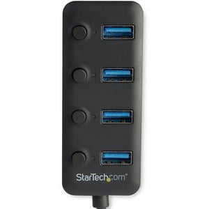 StarTech.com 4 Port USB 3.0 Hub - USB Type-A to 4x USB-A with Individual On/Off Port Switches - SuperSpeed 5Gbps USB 3.2 Gen 1 - Bus Power - USB - External - 4 USB Port(s) - 4 USB 3.0 Port(s) - UASP Support - Linux, PC IM4283767