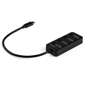 StarTech.com 4 Port USB C Hub - 4x USB 3.0 Type-A with Individual On/Off Port Switches - SuperSpeed 5Gbps USB 3.2 Gen 1 - Bus Powered - USB Type C - External - 4 USB Port(s) - 4 USB 3.0 Port(s) - UASP Support IM4283768