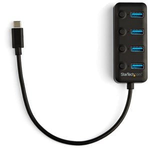 StarTech.com 4 Port USB C Hub - 4x USB 3.0 Type-A with Individual On/Off Port Switches - SuperSpeed 5Gbps USB 3.2 Gen 1 - Bus Powered - USB Type C - External - 4 USB Port(s) - 4 USB 3.0 Port(s) - UASP Support IM4283768