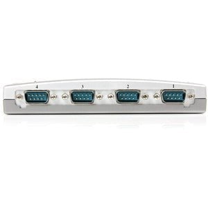 StarTech.com 4 Port USB to RS232 Serial DB9 Adapter Hub - 1 Pack - External - USB - PC, Mac - 4 x Number of Serial Ports External - 1 x Number of USB Ports - TAA Compliant IM2902502