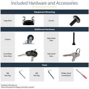 StarTech.com 4-Post 18U Server Rack Cabinet, 19" Data Rack Cabinet for Computer / IT Equipment, Home Network Rack, Half Height Server Rack - 4-Post 18U 19" server rack enclosure w/ adjustable mounting depth - EIA/ECA-310-E Compliant - 18U data cabinet ... IM4802784