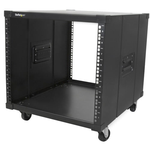 StarTech.com 4-Post 9U Mobile Open Frame Server Rack, 19