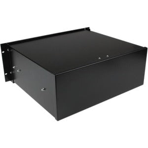 StarTech.com 4U Black Steel Storage Drawer for 19in Racks and Cabinets - 4U Black Sliding Rack Storage Drawer - 4U Rack Height x 401.32 mm Rack Width x 353.06 mm Rack Depth - Rack-mountable - Black - Steel - 25 kg Maximum Weight Capacity IM1822351