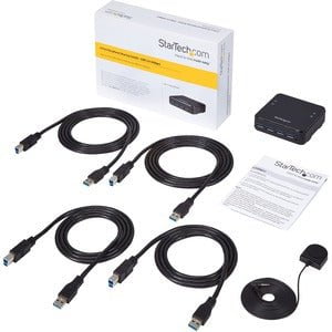 StarTech.com 4X4 USB 3.0 Peripheral Sharing Switch - Micro USB - External - 8 USB Port(s) - 8 USB 3.0 Port(s) IM4270271