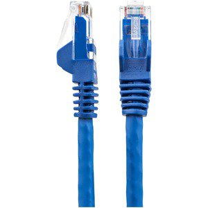 StarTech.com 50cm CAT6 Ethernet Cable, LSZH (Low Smoke Zero Halogen), 10 GbE Snagless 100W PoE UTP RJ45 Blue CAT 6 Network Patch Cord, ETL - 50 cm Category 6 Network Cable for Network Device, Server, Router, NAS Storage Device - First End: 1 x RJ-45 Netwo IM5179801