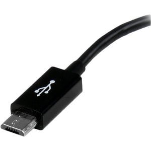 StarTech.com 5in Micro USB to USB OTG Host Adapter M/F - 12.70 cm USB Data Transfer Cable for Mouse, Keyboard, Cellular Phone, Tablet PC, Digital Text Reader - First End: 1 x 5-pin Micro USB 2.0 Type B - Male - Second End: 1 x 4-pin USB 2.0 Type A - Femal IM2356169