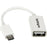 StarTech.com 5in White Micro USB to USB OTG Host Adapter M/F - 1 Pack - 1 x 4-pin USB 2.0 Type A - Female - 1 x 5-pin Micro USB 2.0 Type B - Male - Nickel Connector - White IM2682310