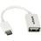 StarTech.com 5in White Micro USB to USB OTG Host Adapter M/F - 1 Pack - 1 x 4-pin USB 2.0 Type A - Female - 1 x 5-pin Micro USB 2.0 Type B - Male - Nickel Connector - White IM2682310