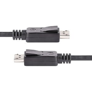 StarTech.com 5m (15ft) DisplayPort 1.2 Cable, 4K x 2K UHD VESA Certified DisplayPort Cable, DP Cable/Cord for Monitor, w/ Latches - 5 m DisplayPort A/V Cable for Audio/Video Device, Monitor, Projector, Workstation - First End: 1 x 20-pin DisplayPort 1.2 D IM1822995