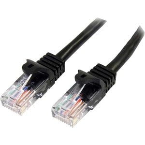 StarTech.com 5m Cat5e Patch Cable with Snagless RJ45 Connectors - Black - 5 m Patch Cord - 5 m Category 5e Network Cable for Network Device, Hub, Switch, Patch Panel, Workstation - First End: 1 x RJ-45 Network - Male - Second End: 1 x RJ-45 Network - Male IM3389646