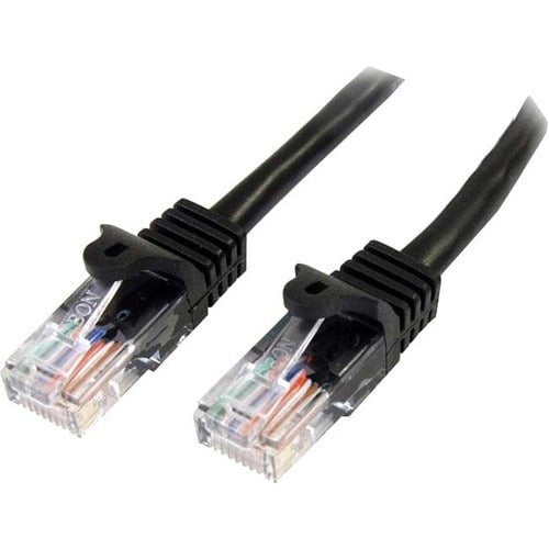 StarTech.com 5m Cat5e Patch Cable with Snagless RJ45 Connectors - Black - 5 m Patch Cord - 5 m Category 5e Network Cable for Network Device, Hub, Switch, Patch Panel, Workstation - First End: 1 x RJ-45 Network - Male - Second End: 1 x RJ-45 Network - Male IM3389646
