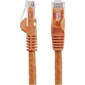 StarTech.com 5m CAT6 Ethernet Cable - Orange Snagless Gigabit - 100W PoE UTP 650MHz Category 6 Patch Cord UL Certified Wiring/TIA - 5 m Category 6 Network Cable for Network Device, Workstation - First End: 1 x RJ-45 Network - Male - Second End: 1 x RJ-45 IM2682291