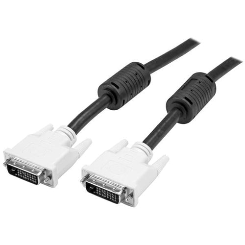 StarTech.com 5m DVI-D Dual Link Cable - Male to Male DVI-D Digital Video Monitor Cable - 25 pin DVI-D Cable M/M Black 5 Meter - 2560x1600 - 5 m DVI Video Cable for Video Device, Monitor, TV, Projector - First End: 1 x 25-pin DVI-D (Dual-Link) Digital Vide IM1861099