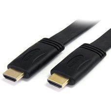 StarTech.com 5m Flat High Speed HDMI Cable with Ethernet - Ultra HD 4k x 2k HDMI Cable - HDMI to HDMI M/M - Flat HDMI Cable - 5 m HDMI A/V Cable for Audio/Video Device, TV, Projector - First End: 1 x 19-pin HDMI Digital Audio/Video - Male - Second End: 1 IM1991359