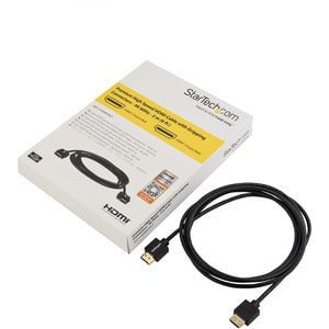 StarTech.com 6.6ft 2m HDMI 2.0 Cable, 4K 60Hz Long Premium Certified High Speed HDMI Cable with Ethernet, Ultra HD HDMI Cable Male to Male - 2 m HDMI A/V Cable for Audio/Video Device, Digital Signage Display, Home Theater System, Monitor, TV, Projector - IM3695904