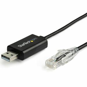 StarTech.com 6 ft / 1.8 m Cisco USB Console Cable - USB to RJ45 Rollover Cable - Transfer rates up to 460Kbps - M/M - Windowsï¿½, Mac and Linuxï¿½ Compatible - 1.80 m RJ-45/USB Network Cable for Notebook, Desktop Computer, Router, Server, Switch - First E IM4487332