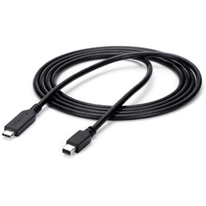StarTech.com 6 ft. / 1.8 m USB-C to Mini DisplayPort Cable - 4K 60Hz - Black - USB 3.1 Type-C to Mini DP Adapter Cable - mDP Cable - 1.83 m Mini DisplayPort/USB A/V Cable for Chromebook, Monitor, iMac, Notebook, MacBook, TV - First End: 1 x 24-pin USB 3.1 IM4150588