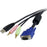 StarTech.com 6 ft 4-in-1 USB VGA KVM Switch Cable with Audio - 1.83 m KVM Cable for Keypad, KVM Switch - First End: 1 x 15-pin HD-15 - Male, 2 x Mini-phone Audio - Male - Second End: 1 x 15-pin HD-15 - Male, 2 x Mini-phone Audio - Male, 1 x 4-pin Type A K IM2902566