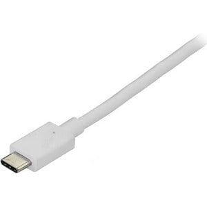 StarTech.com 6ft/1.8m USB C to DisplayPort 1.2 Cable 4K 60Hz - USB Type-C to DP Video Adapter Monitor Cable HBR2 - TB3 Compatible - White - 1.80 m DisplayPort/Thunderbolt 3 A/V Cable for Video Device, Monitor, Workstation, Projector, MacBook, Ultrabook, T IM3962948