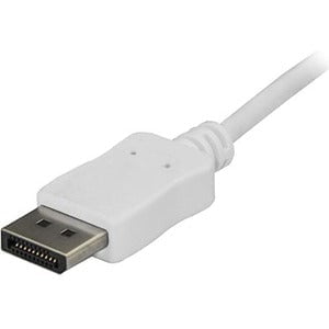 StarTech.com 6ft/1.8m USB C to DisplayPort 1.2 Cable 4K 60Hz - USB Type-C to DP Video Adapter Monitor Cable HBR2 - TB3 Compatible - White - 1.80 m DisplayPort/Thunderbolt 3 A/V Cable for Video Device, Monitor, Workstation, Projector, MacBook, Ultrabook, T IM3962948