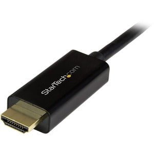 StarTech.com 6ft (2m) DisplayPort to HDMI Cable, 4K 30Hz Video, DP 1.2 to HDMI Adapter Cable Converter for HDMI Monitor/Display, Passive - 6.6ft/2m Passive DisplayPort to HDMI cable converter - 4K 30Hz/1080p/7.1 Audio/HDCP 1.4/DPCP; DP 1.2 to HDMI 1.4 - C IM2940412