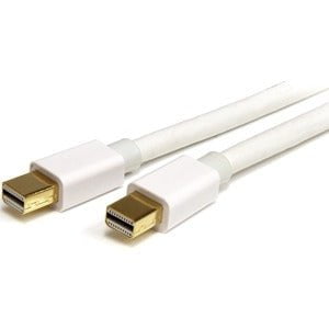 StarTech.com 6ft (2m) Mini DisplayPort Cable, 4K x2K Ultra HD Video, Mini DisplayPort 1.2 Cable, Mini DP Cable for Monitor, White mDP Cord - 2 m Mini DisplayPort A/V Cable for Audio/Video Device, Monitor, TV, Projector, MacBook Pro - First End: 1 x 20-pin IM2023894