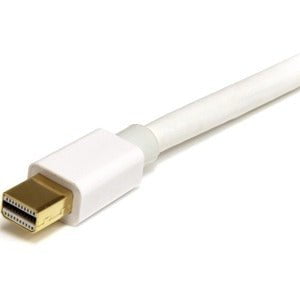 StarTech.com 6ft (2m) Mini DisplayPort Cable, 4K x2K Ultra HD Video, Mini DisplayPort 1.2 Cable, Mini DP Cable for Monitor, White mDP Cord - 2 m Mini DisplayPort A/V Cable for Audio/Video Device, Monitor, TV, Projector, MacBook Pro - First End: 1 x 20-pin IM2023894