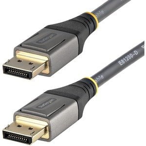 StarTech.com 6ft (2m) VESA Certified DisplayPort 1.4 Cable, 8K 60Hz HDR10, UHD 4K 120Hz Video, DP to DP Monitor Cord, DP 1.4 Cable, M/M - 2 m DisplayPort A/V Cable for Audio/Video Device, Monitor, Workstation, TV, Projector - First End: 1 x 20-pin Display IM5323327
