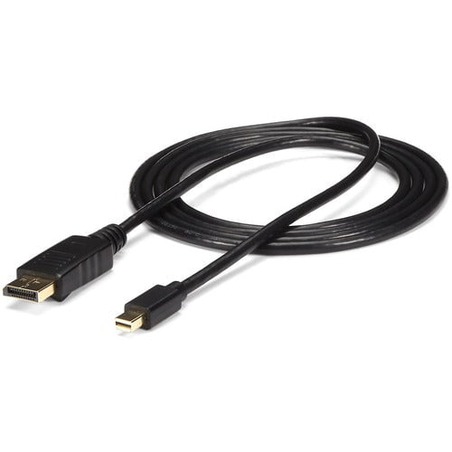 StarTech.com 6ft Mini DisplayPort to DisplayPort 1.2 Cable, 4K x 2K mDP to DisplayPort Adapter Cable, Mini DP to DP Cable for Monitor - 6ft Mini-DP to DisplayPort v1.2 cable; 4Kx2K(3840x2400 60Hz)/21.6 Gbps bandwidth/HBR2/8Ch Audio/MST - Durable PVC strai IM1607326