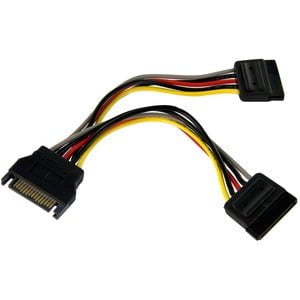 StarTech.com 6in SATA Power Y Splitter Cable Adapter - For Disk Drive - 15.24 cm Cord Length IM1822430