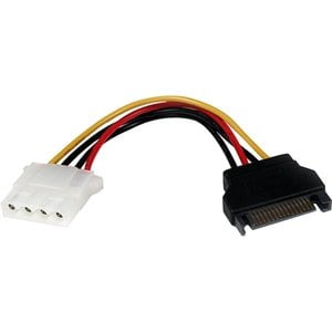StarTech.com 6in SATA to LP4 Power Cable Adapter - For Hard Drive - Black - 15.24 cm Cord Length IM1619132