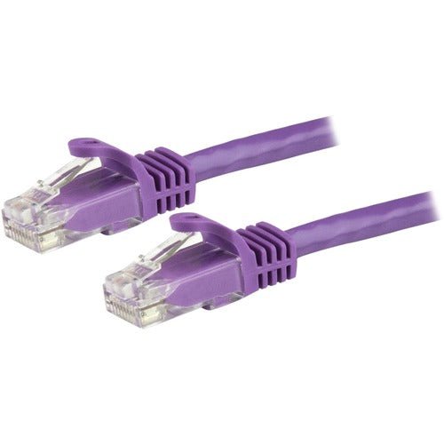 StarTech.com 7.5m CAT6 Ethernet Cable - Purple Snagless Gigabit - 100W PoE UTP 650MHz Category 6 Patch Cord UL Certified Wiring/TIA - 7.50 m Category 6 Network Cable for Network Device, Wall Outlet, Workstation - First End: 1 x RJ-45 Network - Male - Seco IM4833292
