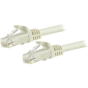 StarTech.com 7.5m CAT6 Ethernet Cable - White Snagless Gigabit - 100W PoE UTP 650MHz Category 6 Patch Cord UL Certified Wiring/TIA - 7.50 m Category 6 Network Cable for Network Device, Wall Outlet, Workstation - First End: 1 x RJ-45 Network - Male - Se... IM4833294