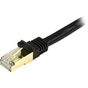 StarTech.com 7ft CAT6a Ethernet Cable - 10 Gigabit Category 6a Shielded Snagless 100W PoE Patch Cord - 10GbE Black UL Certified Wiring/TIA - 2.13 m Category 6a Network Cable for Network Device, Hub, Switch, Patch Panel - First End: 1 x RJ-45 Network - Mal IM3119990