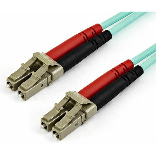 StarTech.com 7m (22ft) LC/UPC to LC/UPC OM4 Multimode Fiber Optic Cable, 50/125µm LOMMF/VCSEL Zipcord Fiber, 100G, LSZH Fiber Patch Cord - 7m (22ft) OM4 Multimode LC/LC-UPC Fiber Cable; 1/10/40/100 Gbps Full Duplex; 50/125µm Core w/ Aramid Sheath; Bandwid IM4530325