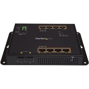 StarTech.com 8-Port PoE+ Gigabit Ethernet Switch plus 2 SFP Connections - 8 Ports - Manageable - Gigabit Ethernet - 10/100/1000Base-T, 1000Base-SX/LX - TAA Compliant - 2 Layer Supported - Modular - 2 SFP Slots - Twisted Pair, Optical Fiber - PoE Ports - W IM3663077