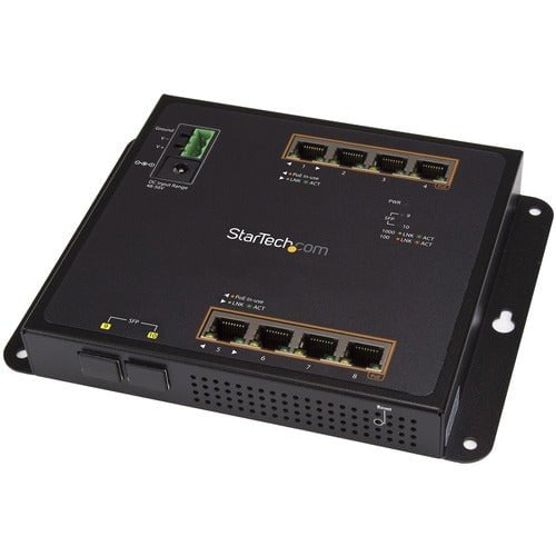 StarTech.com 8-Port PoE+ Gigabit Ethernet Switch plus 2 SFP Connections - 8 Ports - Manageable - Gigabit Ethernet - 10/100/1000Base-T, 1000Base-SX/LX - TAA Compliant - 2 Layer Supported - Modular - 2 SFP Slots - Twisted Pair, Optical Fiber - PoE Ports - W IM3663077