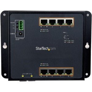 StarTech.com 8-Port PoE+ Gigabit Ethernet Switch plus 2 SFP Connections - 8 Ports - Manageable - Gigabit Ethernet - 10/100/1000Base-T, 1000Base-SX/LX - TAA Compliant - 2 Layer Supported - Modular - 2 SFP Slots - Twisted Pair, Optical Fiber - PoE Ports - W IM3663077