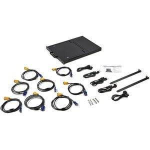 StarTech.com 8-Port Rackmount KVM Console with 17" Display - 8 Computer(s) - 43.2 cm (17") LCD - SXGA - 1280 x 1024 - 2 x PS/2 Port - 2 x USB - 1 x VGA - 8 - Keyboard - TouchPad - 120 V AC, 230 V AC Input Voltage - 1U High - PC - Steel - Black IM4400775