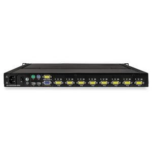 StarTech.com 8-Port Rackmount KVM Console with 17" Display - 8 Computer(s) - 43.2 cm (17") LCD - SXGA - 1280 x 1024 - 2 x PS/2 Port - 2 x USB - 1 x VGA - 8 - Keyboard - TouchPad - 120 V AC, 230 V AC Input Voltage - 1U High - PC - Steel - Black IM4400775